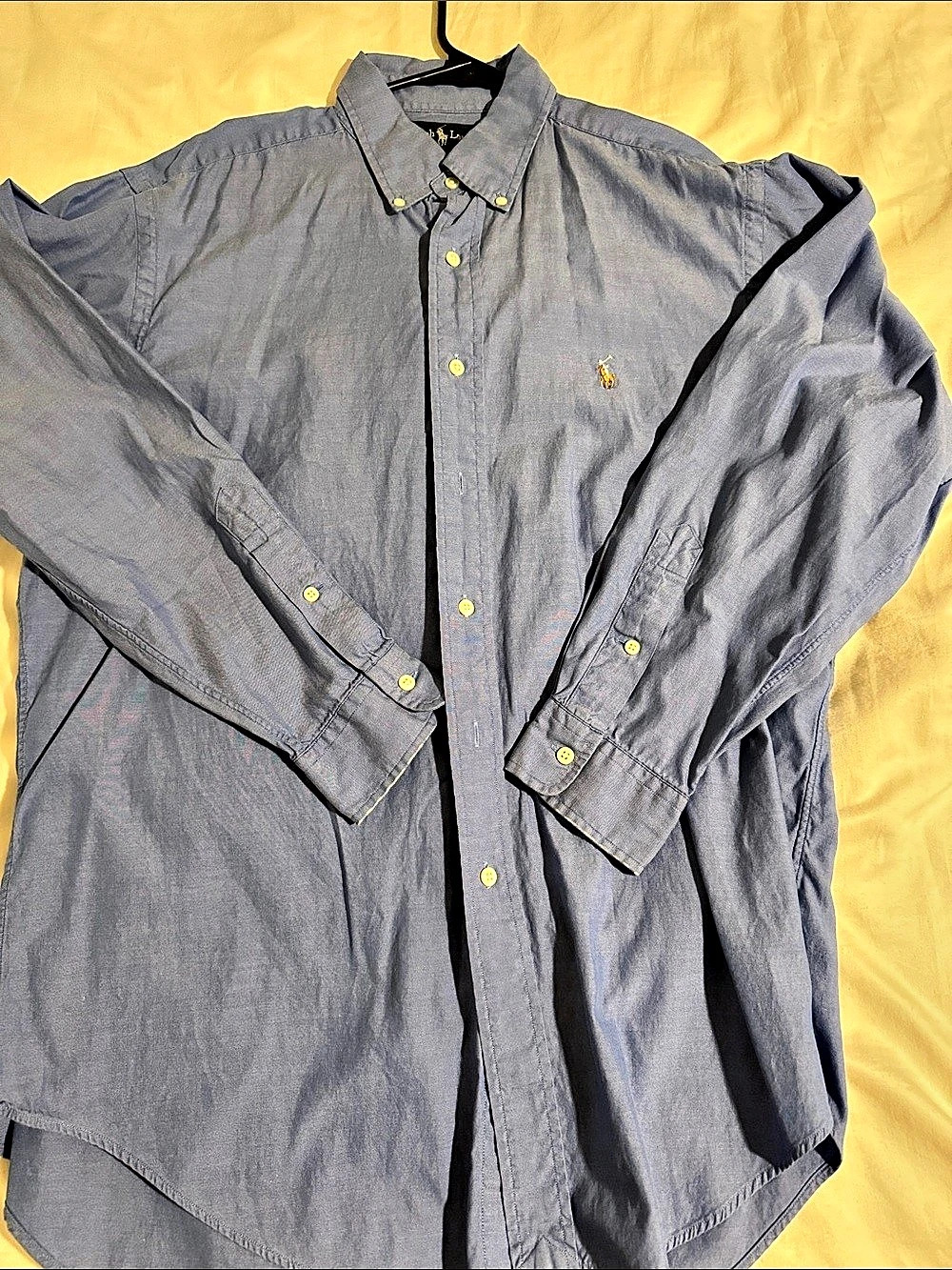 Ralph Lauren Yarmouth Oxford Button-Down Shirt Men's Blue 16 - 33